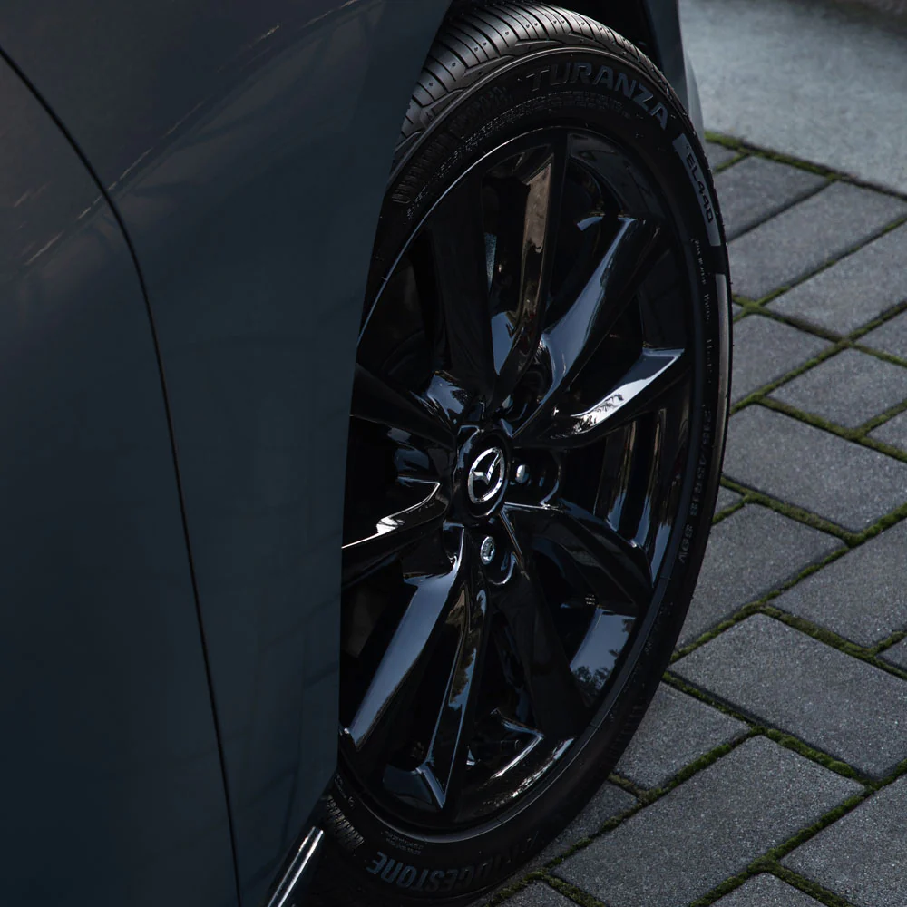 Center Cap — Gloss Black, Chrome Emblem | Mazda (KD51-37-190 / BJS7-37-190) - Image 3