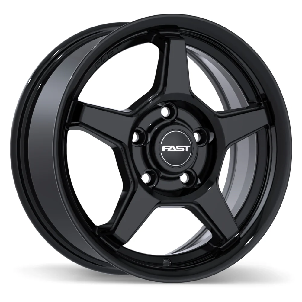 Fast Wheels FLAIR Alloy Wheel (Gloss Black) — 15", 16", 17" - Image 2