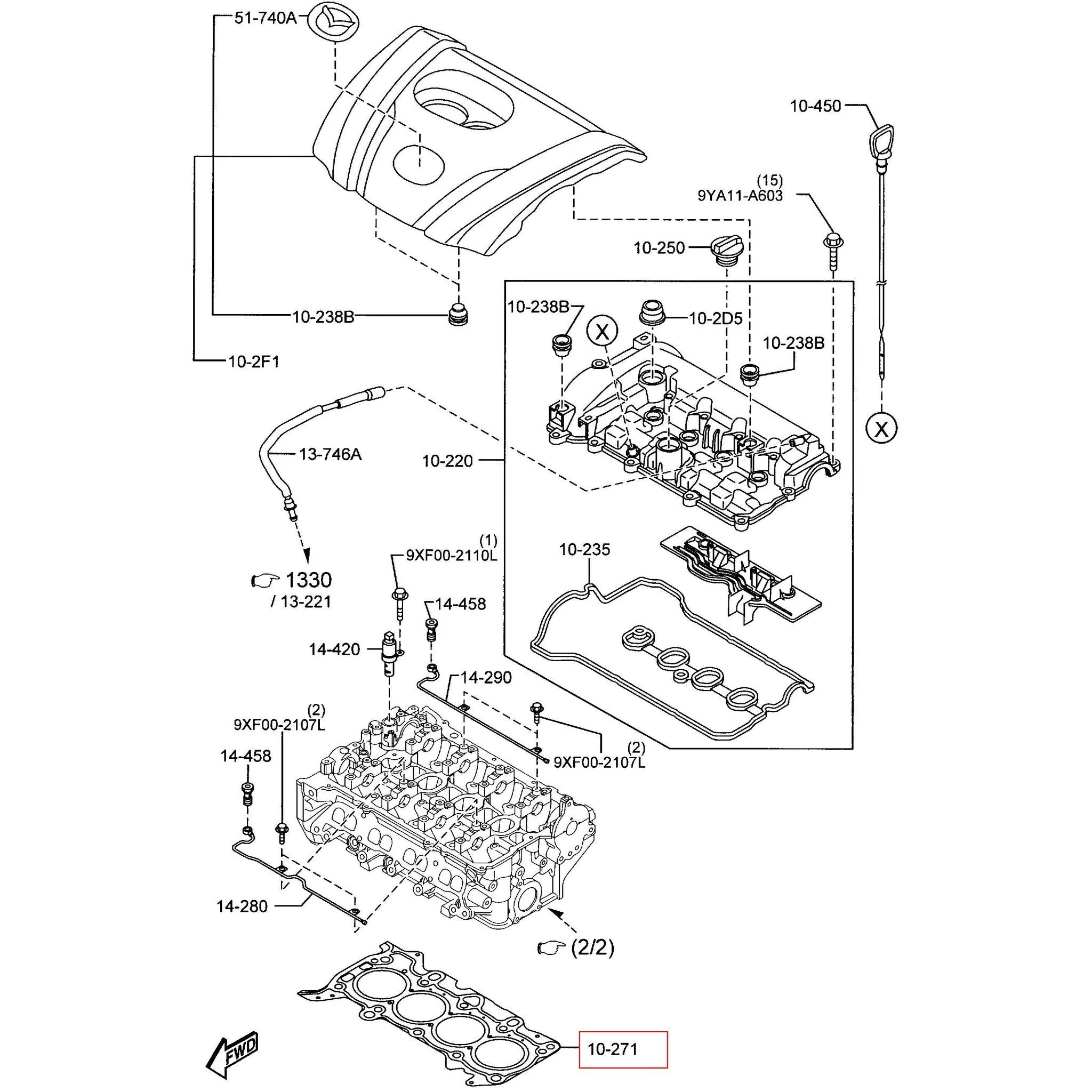 Gasket - Engine Cylinder Head Gasket | Mazda CX-3 (2016) - Image 2