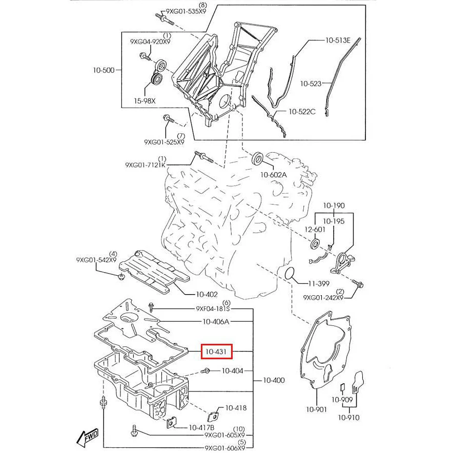 Gasket - Engine Oil Pan Gasket | Mazda6 (2003-2005) - Image 2