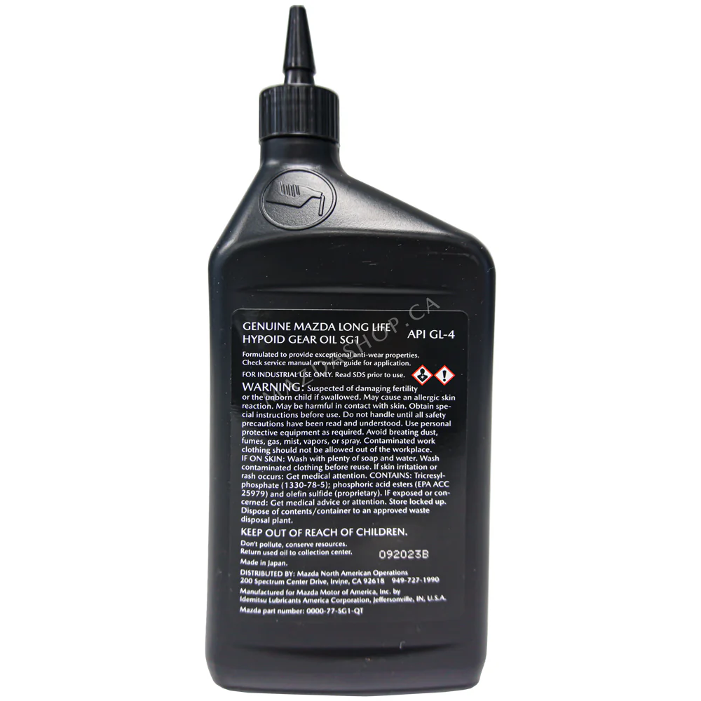 Gear Oil, Long Life Hypoid (SG1) | Mazda (SAE 75W-85) - Image 2