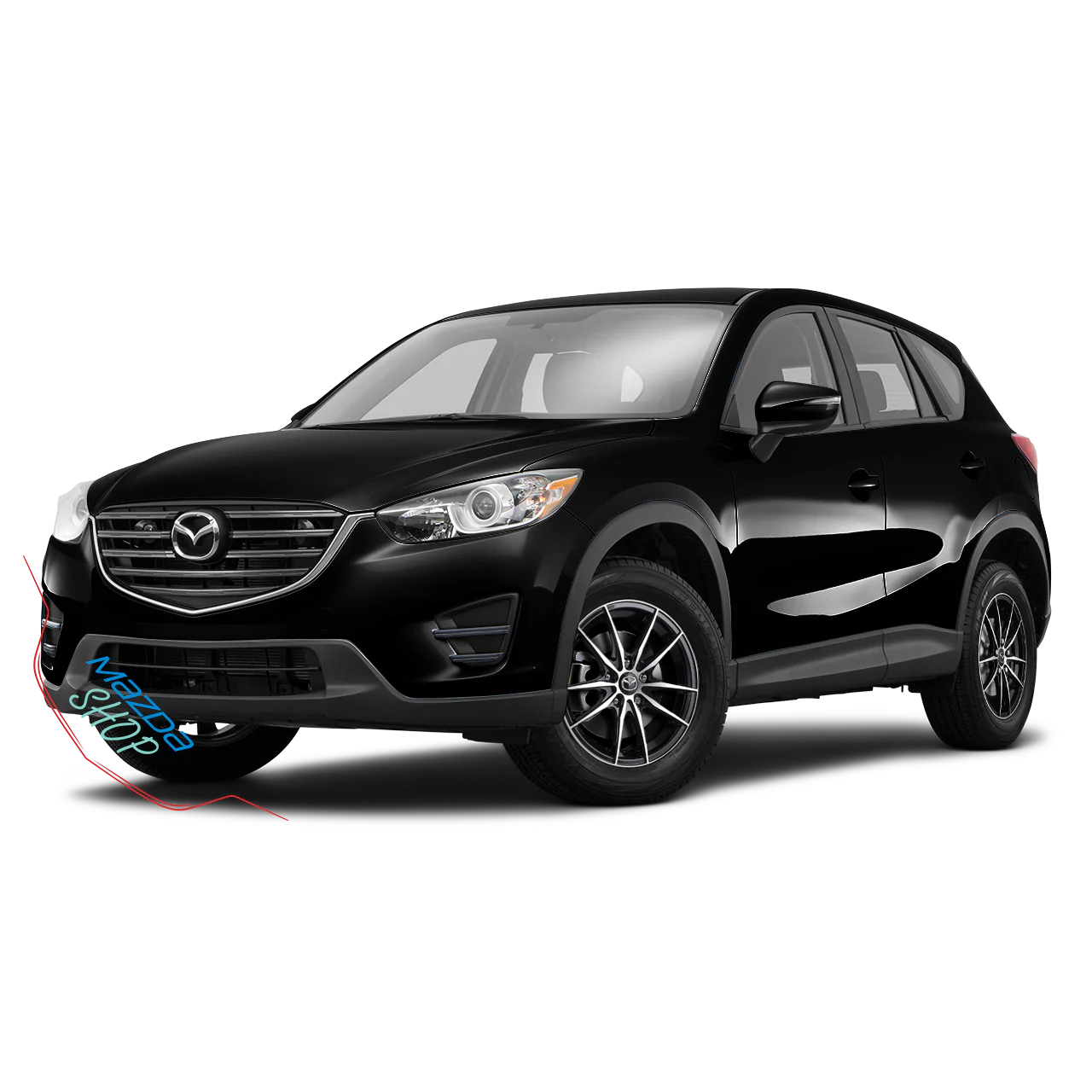 Mazda M010 Alloy Rims (Gloss Black with Machined Face) — 17" | Full Set of Four [BLEMISHED] - Image 11