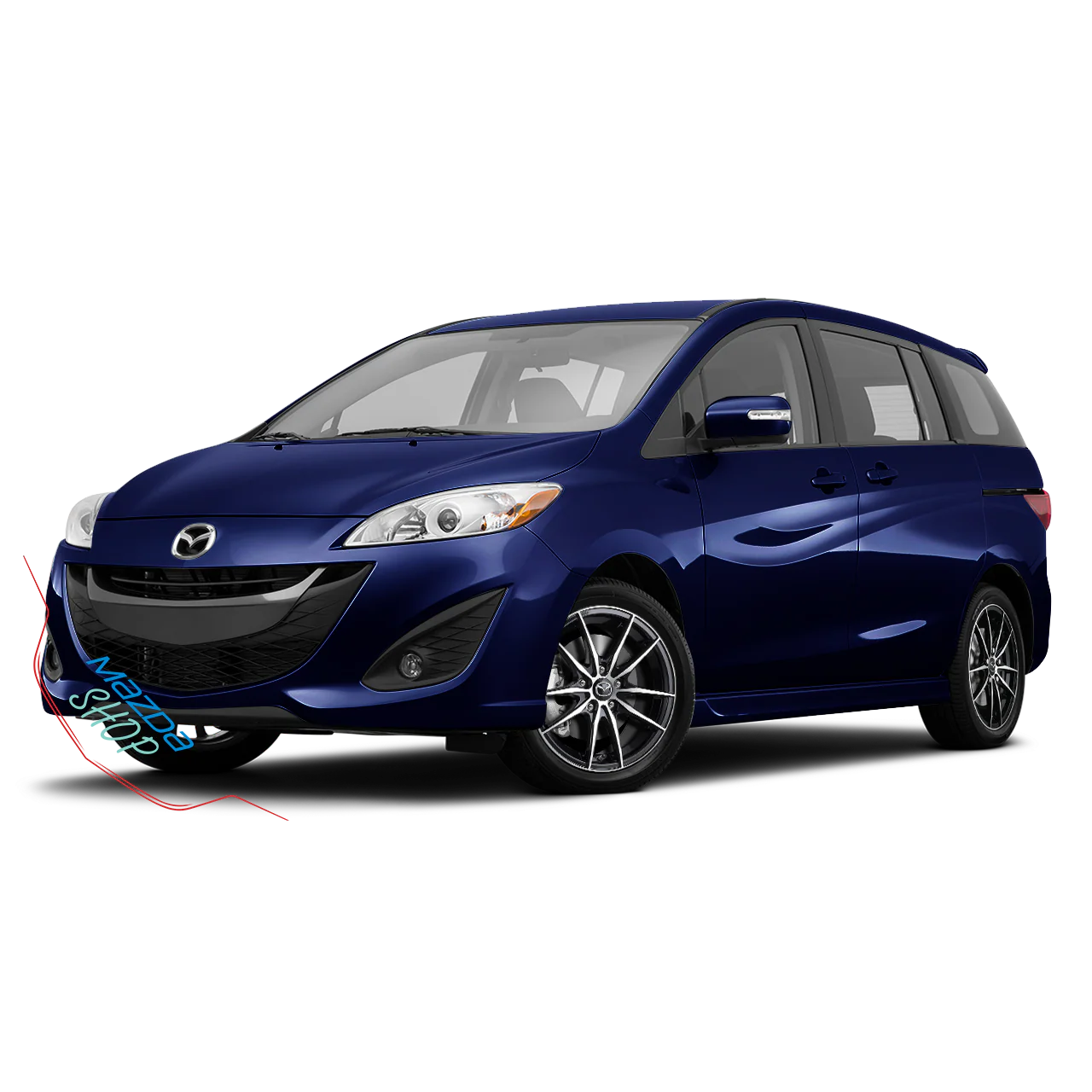 Mazda M010 Alloy Rims (Gloss Black with Machined Face) — 17" | Full Set of Four [BLEMISHED] - Image 8